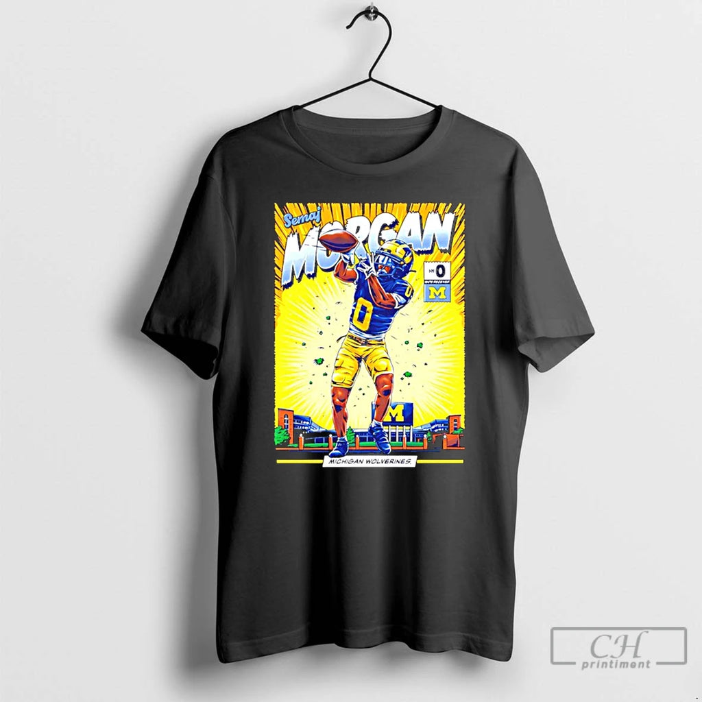 Classic Michigan Wolverines Semaj Morgan No 0 Comic T Shirts Hoodie Sweatshirt | PurePodTees.com