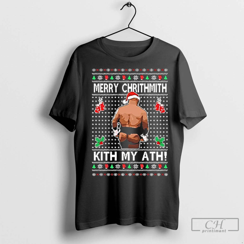 Classic Mike Tyson Merry Chrithmith Kith My Ath Ugly Christmas Shirt Hoodie Sweatshirt | PurePodTees.com