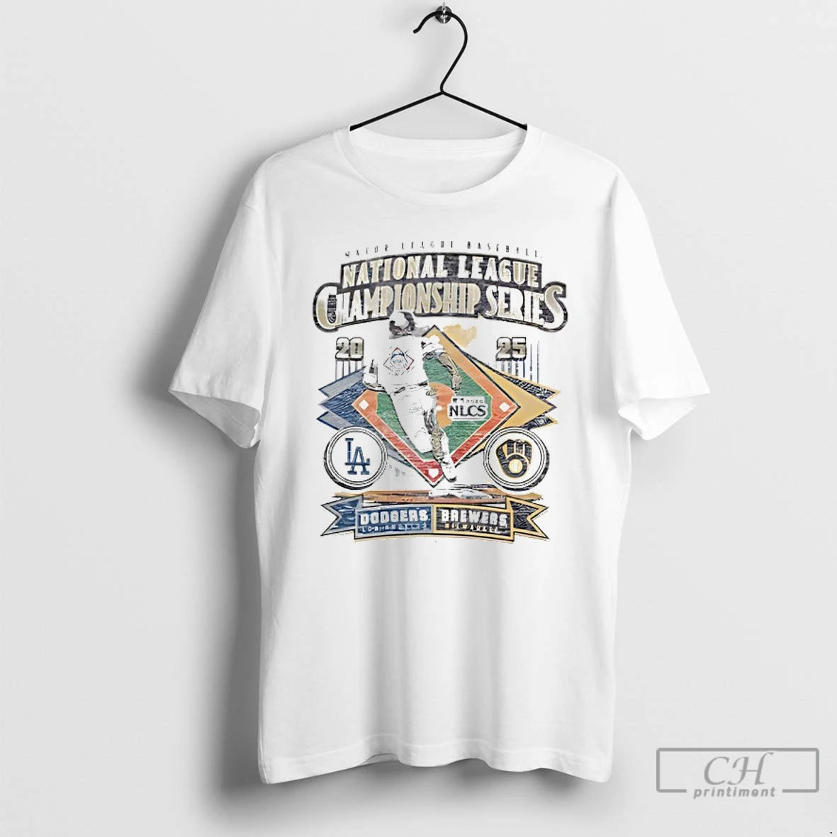 Classic Milwaukee Brewers Vs La Dodgers 2025 Nlcs Match Up Dueling Shirt Hoodie Sweatshirt | PurePodTees.com