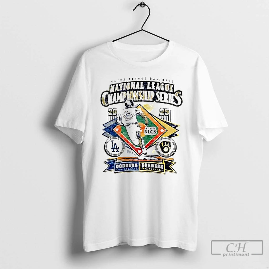 Classic Milwaukee Brewers Vs Los Angeles Dodgers 2025 Nlcs Match Up T Shirts