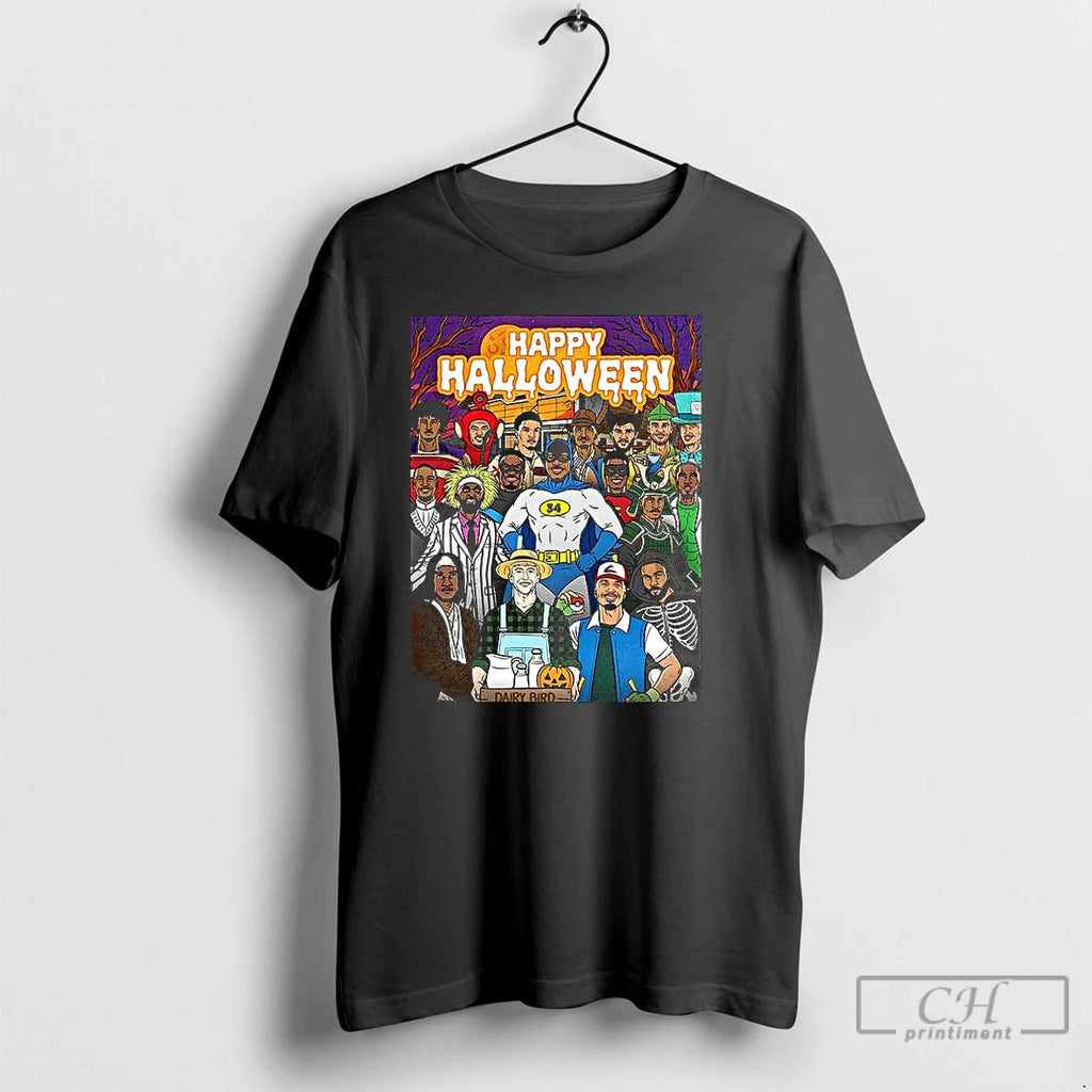 Classic Milwaukee Bucks Nba Happy Halloween T Shirts Hoodie Sweatshirt | PurePodTees.com