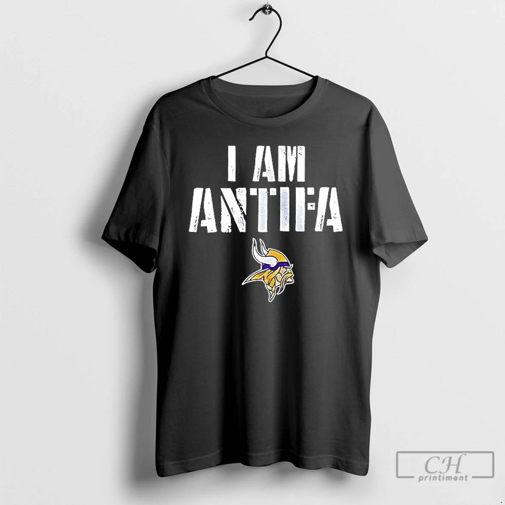 Classic Minnesota Vikings I Am Antifa Against T Shirts Hoodie Sweatshirt | PurePodTees.com