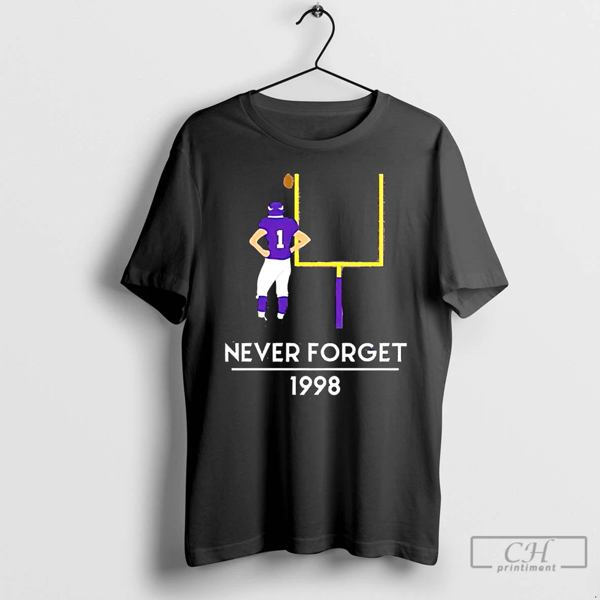 Classic Minnesota Vikings Legend Gary Anderson Never Forget 1998 T Shirts Hoodie Sweatshirt | PurePodTees.com