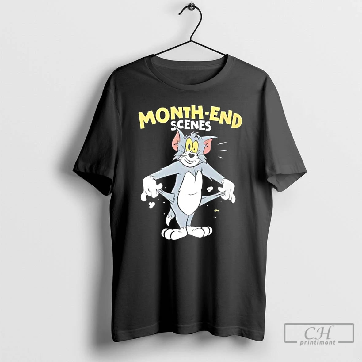 Classic Month End Scenes Funny Cartoon Cat T Shirts Hoodie Sweatshirt | PurePodTees.com