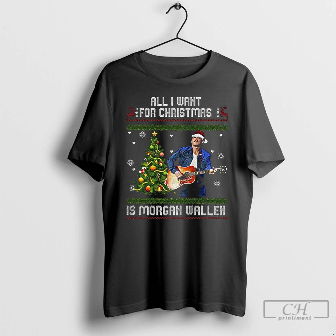 Classic Morgan Wallen All I Want For Christmas Is Morgan Wallen Merry Christmas T Shirts Hoodie Sweatshirt | PurePodTees.com
