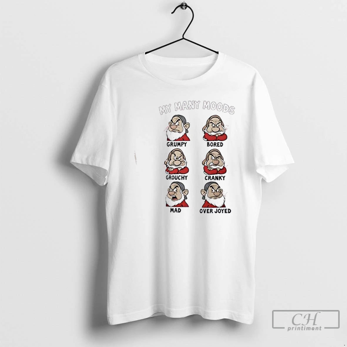 Classic My Many Moods Grumpy Mood Chart Shirt Hoodie Sweatshirt | PurePodTees.com
