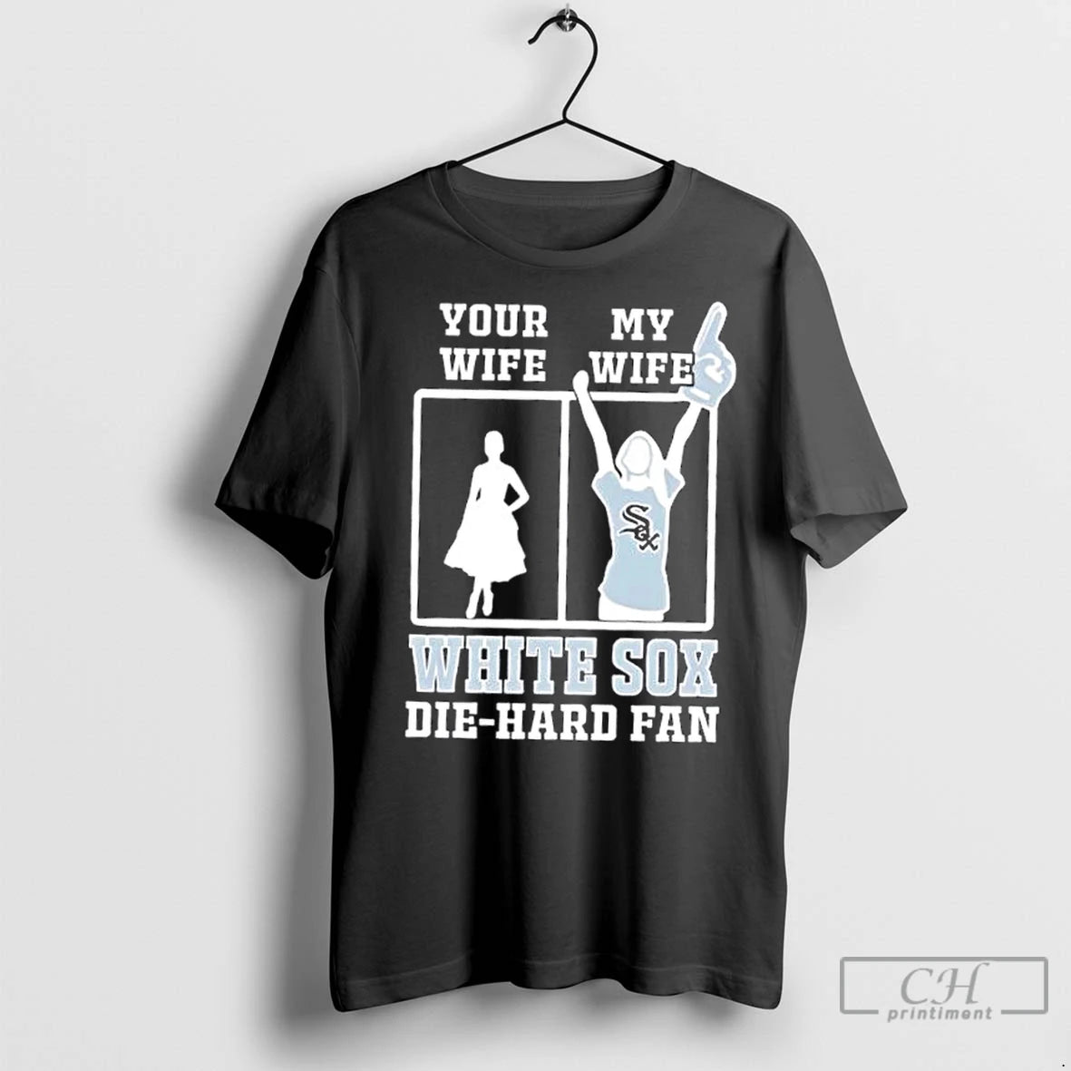 Classic My Wife Chicago White Sox Baseball Die Hard Fan Shirt Hoodie Sweatshirt | PurePodTees.com