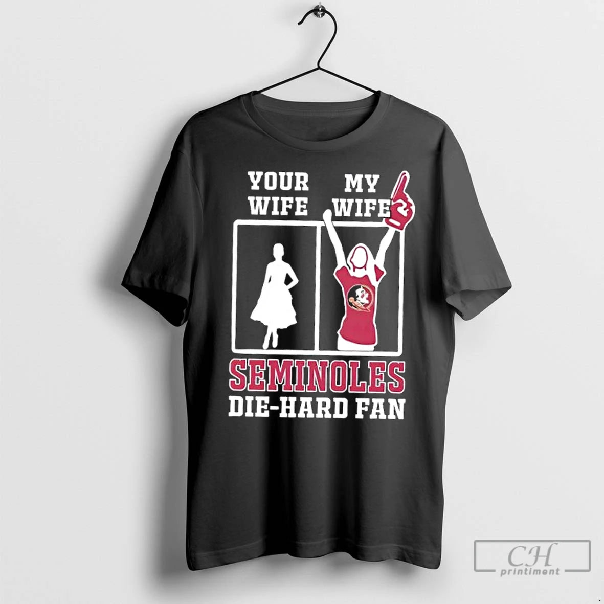 Classic My Wife Florida State Seminoles Football Die Hard Fan Shirt Hoodie Sweatshirt | PurePodTees.com