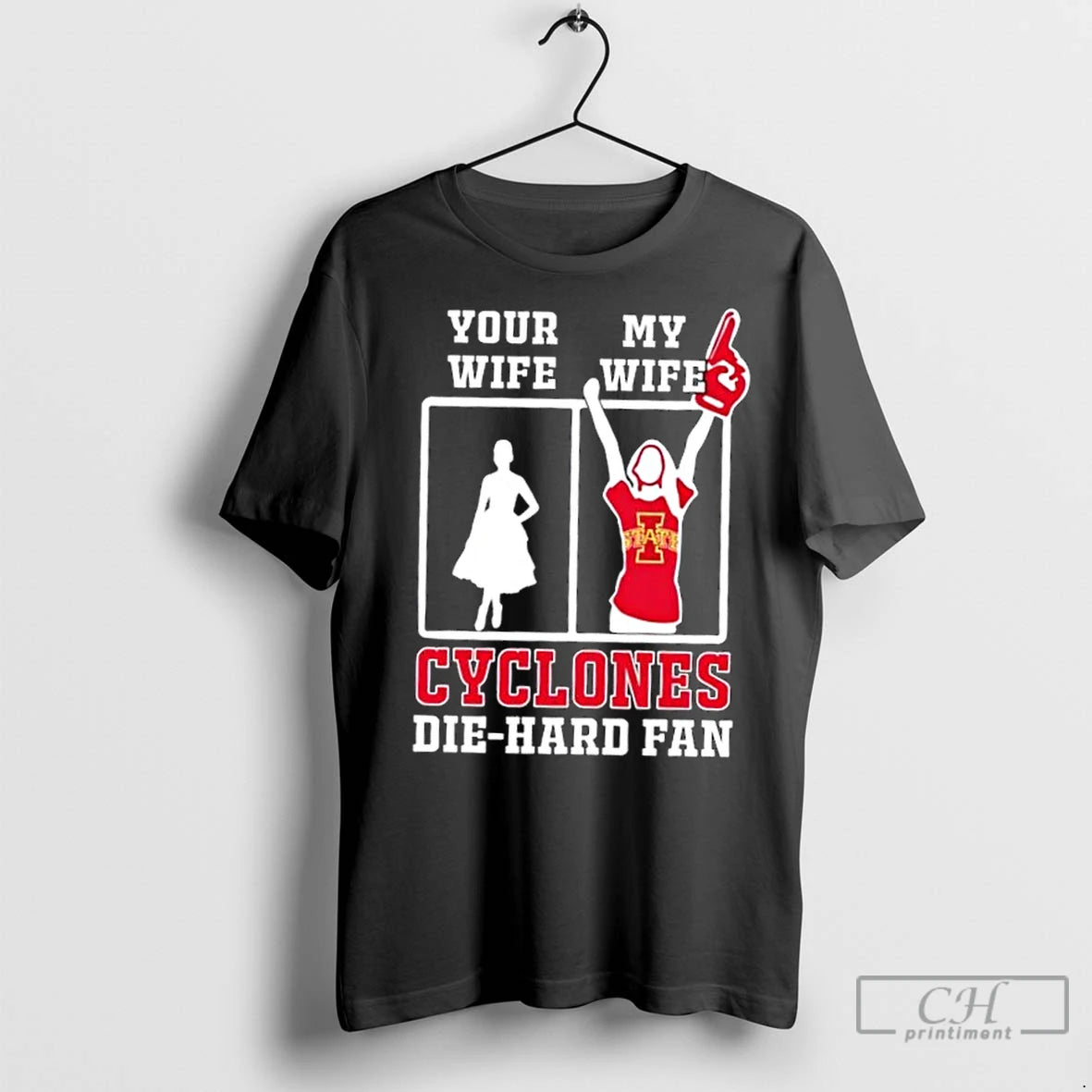 Classic My Wife Iowa State Cyclones Football Die Hard Fan Shirt Hoodie Sweatshirt | PurePodTees.com