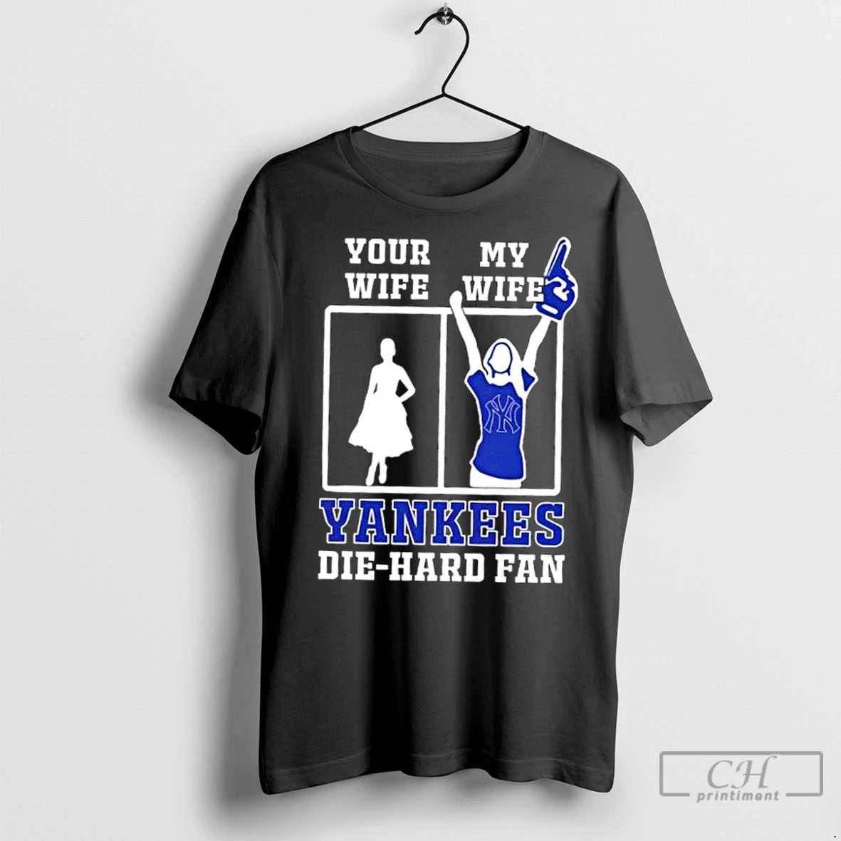 Classic My Wife New York Yankees Baseball Die Hard Fan Shirt Hoodie Sweatshirt | PurePodTees.com