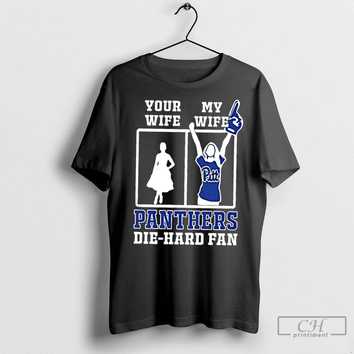 Classic My Wife Pittsburgh Panthers Football Die Hard Fan Shirt Hoodie Sweatshirt | PurePodTees.com
