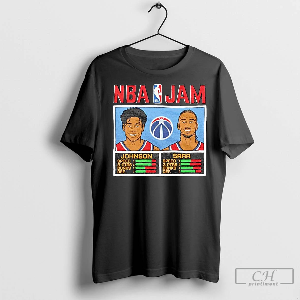 Classic Nba Jam Cameron Johnson And Alex Sarr Washington Wizards Superstars Ornaments Shirt Hoodie Sweatshirt