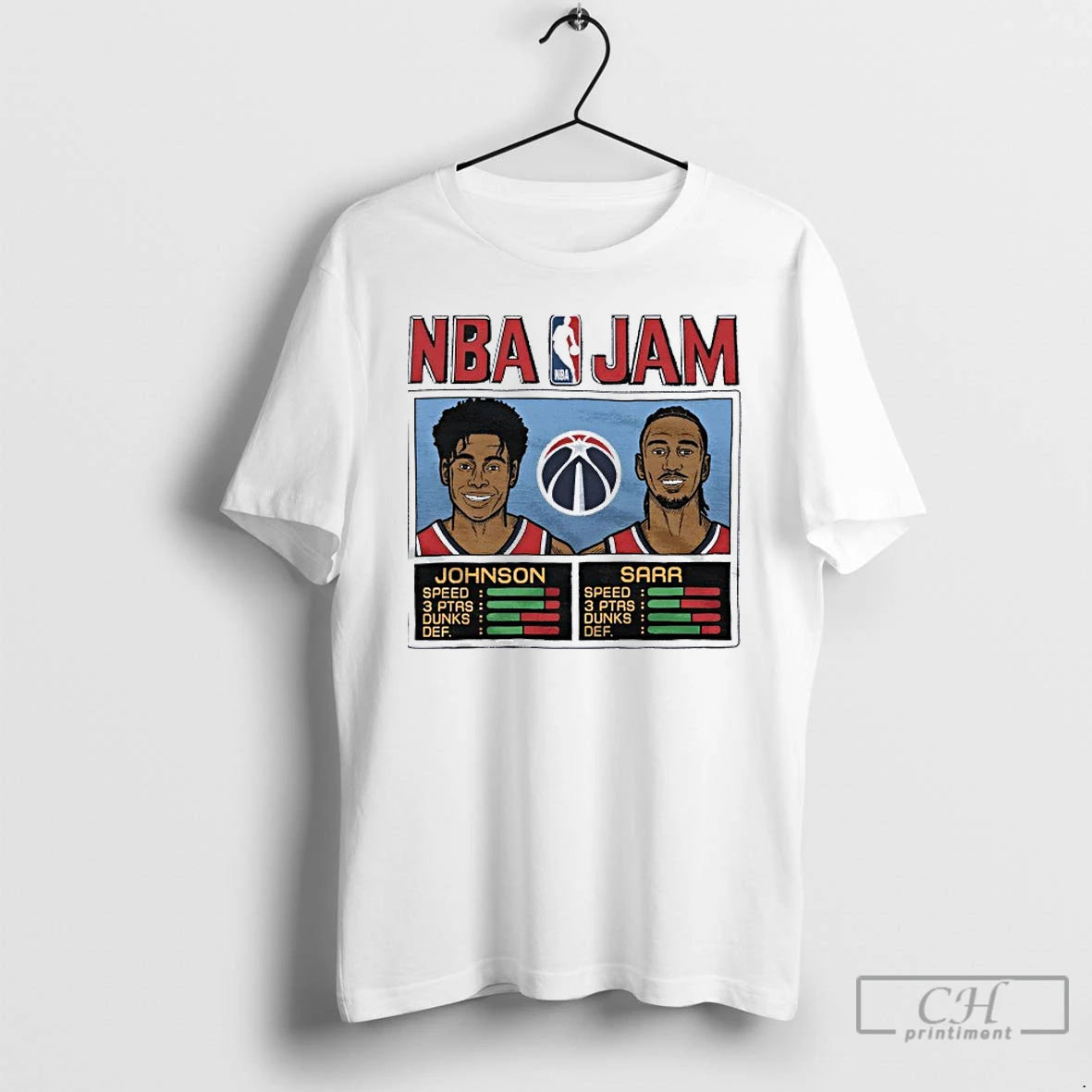 Classic Nba Jam Wizards Johnson And Alex Sarr Players T Shirts Hoodie Sweatshirt | PurePodTees.com