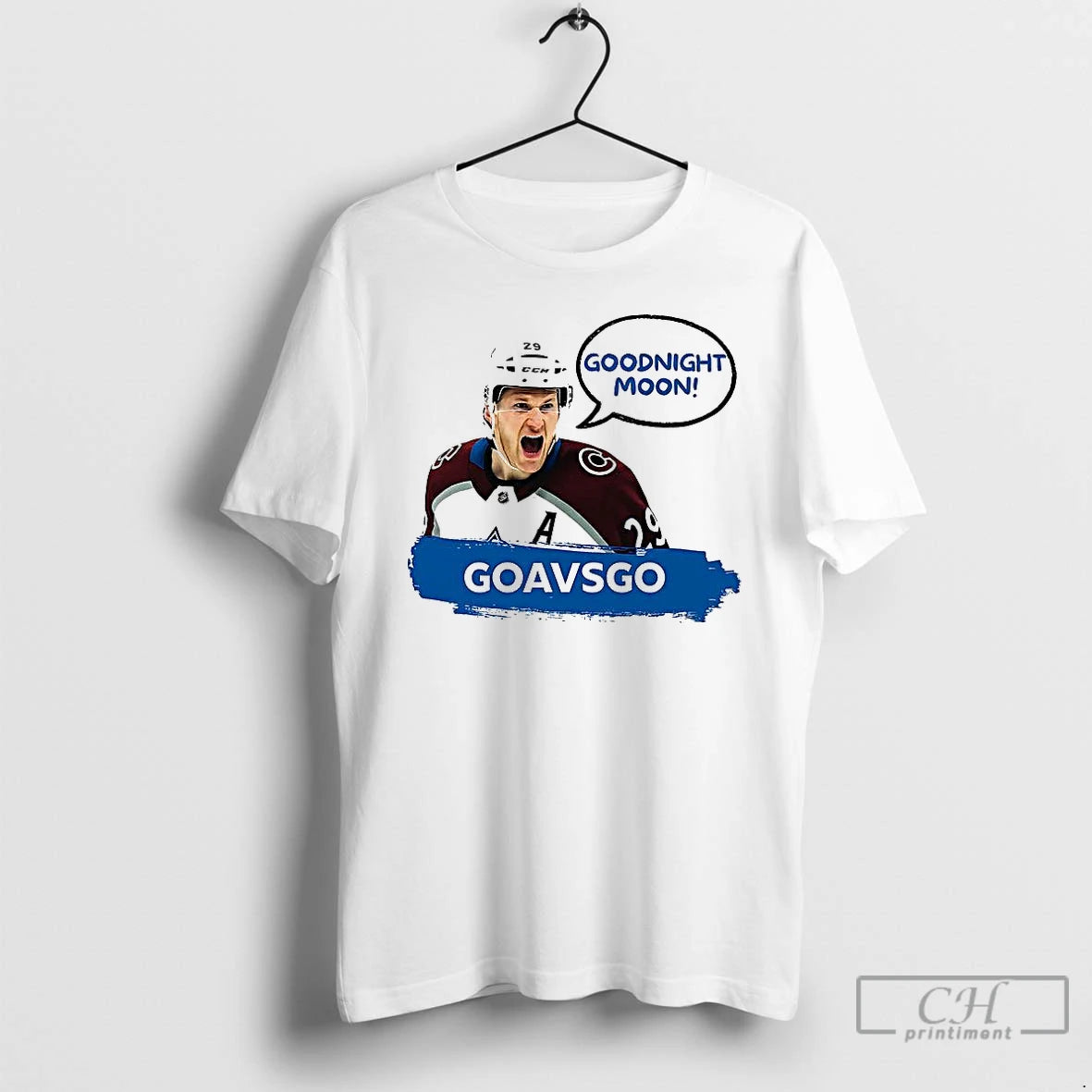 Classic Nathan Mackinnon Goavsgo Goodnight Moon T Shirts Hoodie Sweatshirt | PurePodTees.com