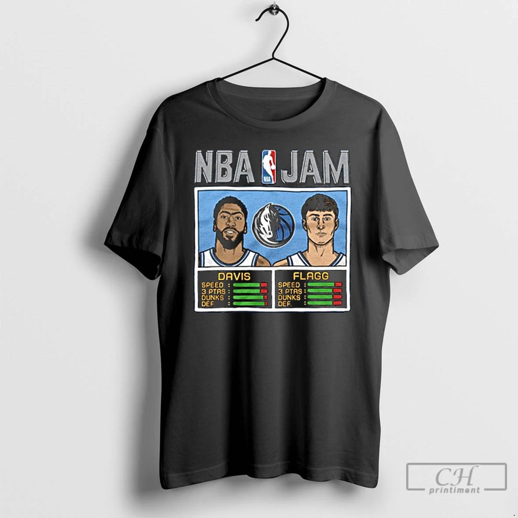 Classic Nba Jam Mavericks Davis And Flagg Long Sleve T Shirts Hoodie Sweatshirt | PurePodTees.com