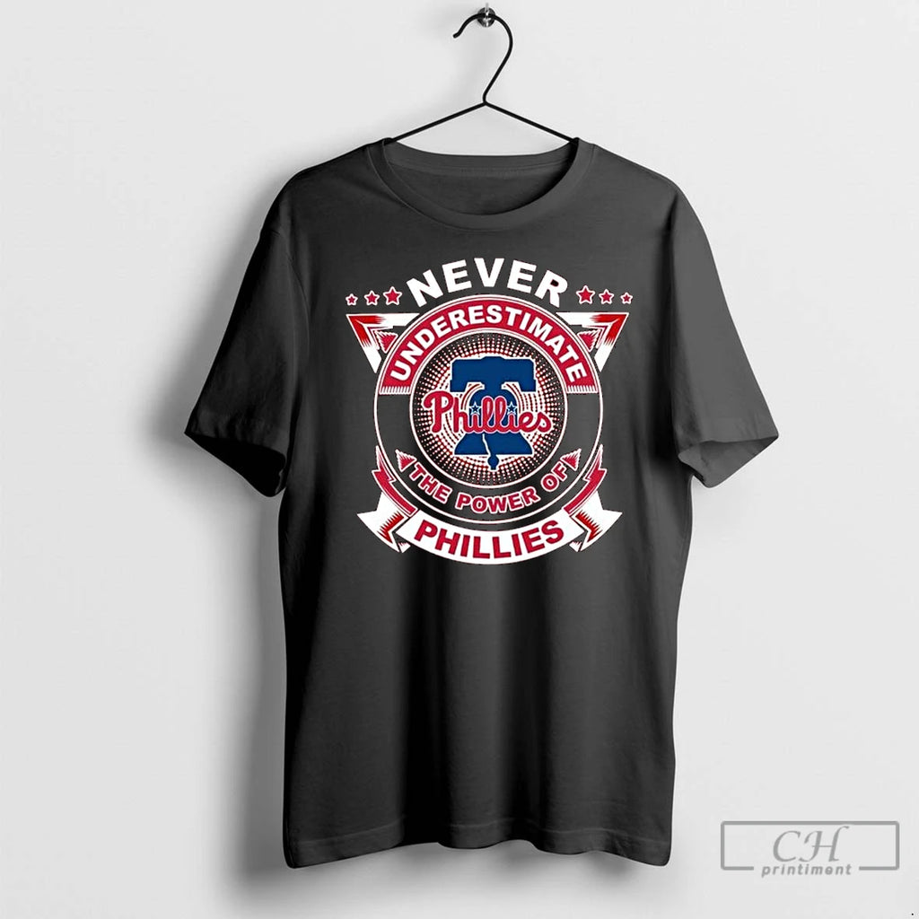 Classic Never Underestimate The Power Of Philadelphia Phillies Long Sleve Shirt Hoodie Sweatshirt | PurePodTees.com