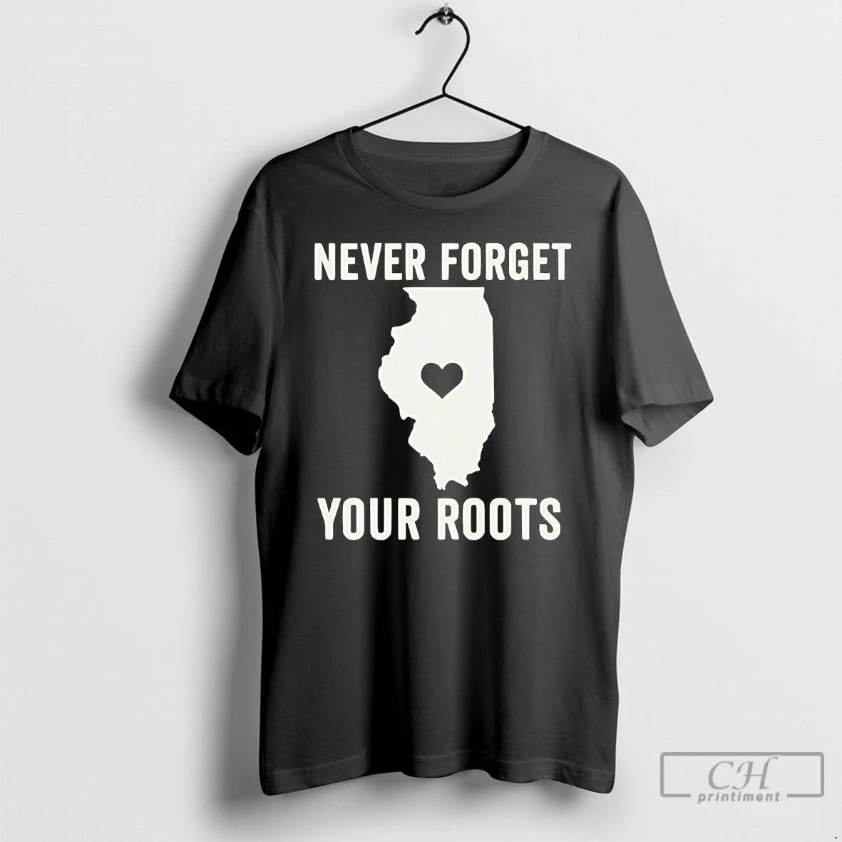 Classic Never Forget Your Roots In Illinois T Shirts Hoodie Sweatshirt | PurePodTees.com