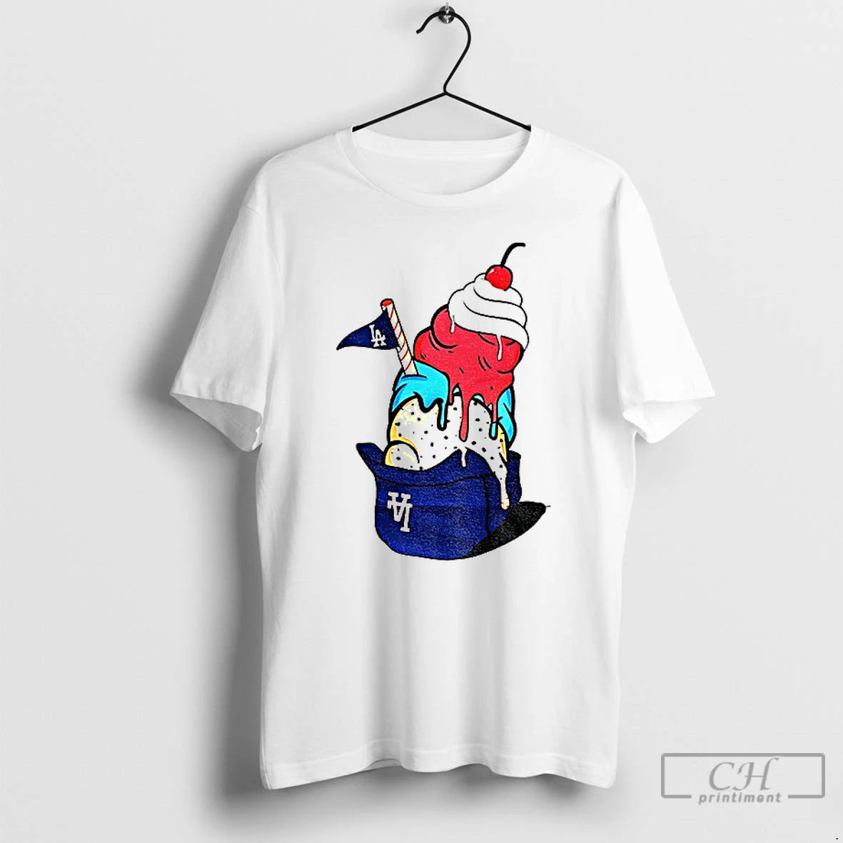 Classic New Era Ice Cream Los Angeles Dodgers Baseball Mlb World Series 2025 T Shirts Hoodie Sweatshirt | PurePodTees.com