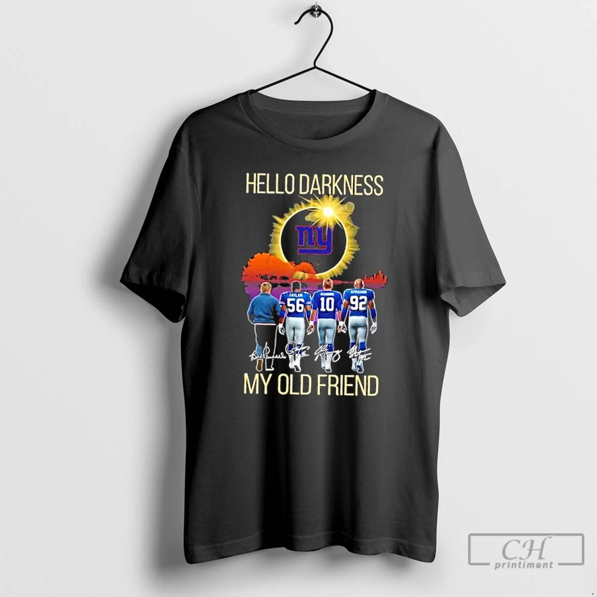 Classic New York Giants Taylor And Legends Hello Darkness My Old Friend Signatures T Shirts Hoodie Sweatshirt