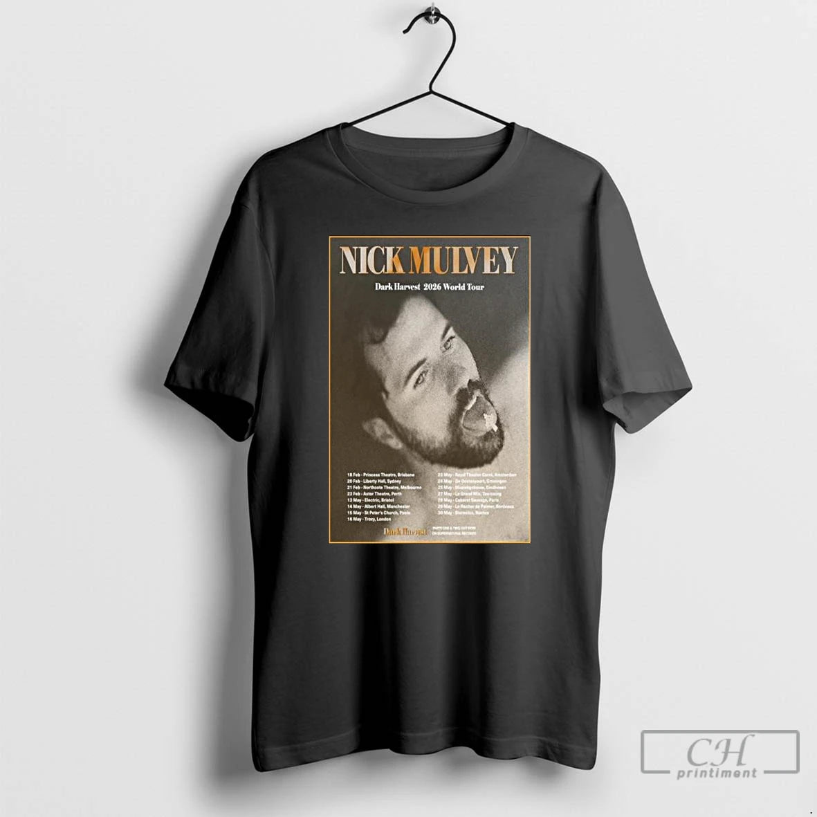 Classic Nick Mulvey Dark Harvest 2026 World Tour Long Sleve T Shirts Hoodie Sweatshirt | PurePodTees.com