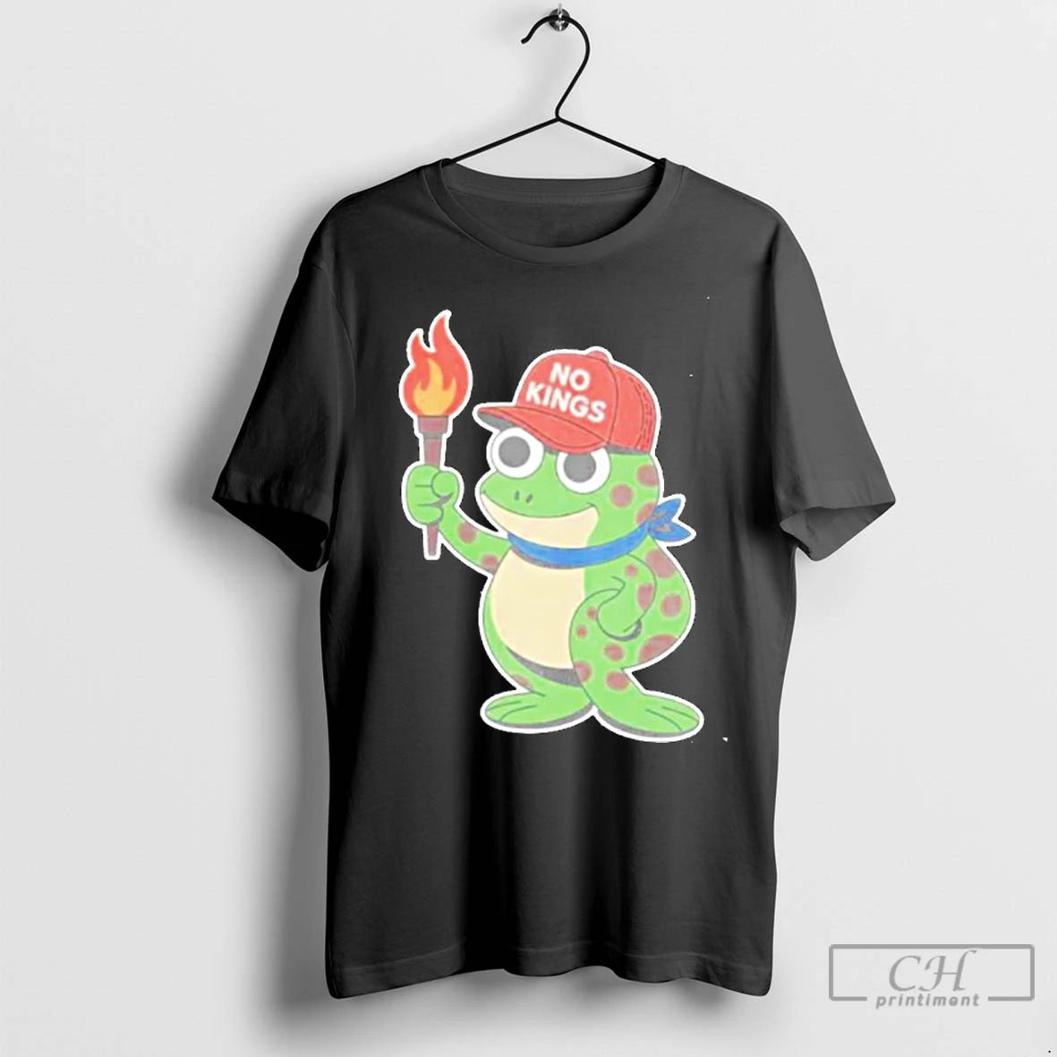 Classic No Kings Frog Fire Shirt Hoodie Sweatshirt | PurePodTees.com