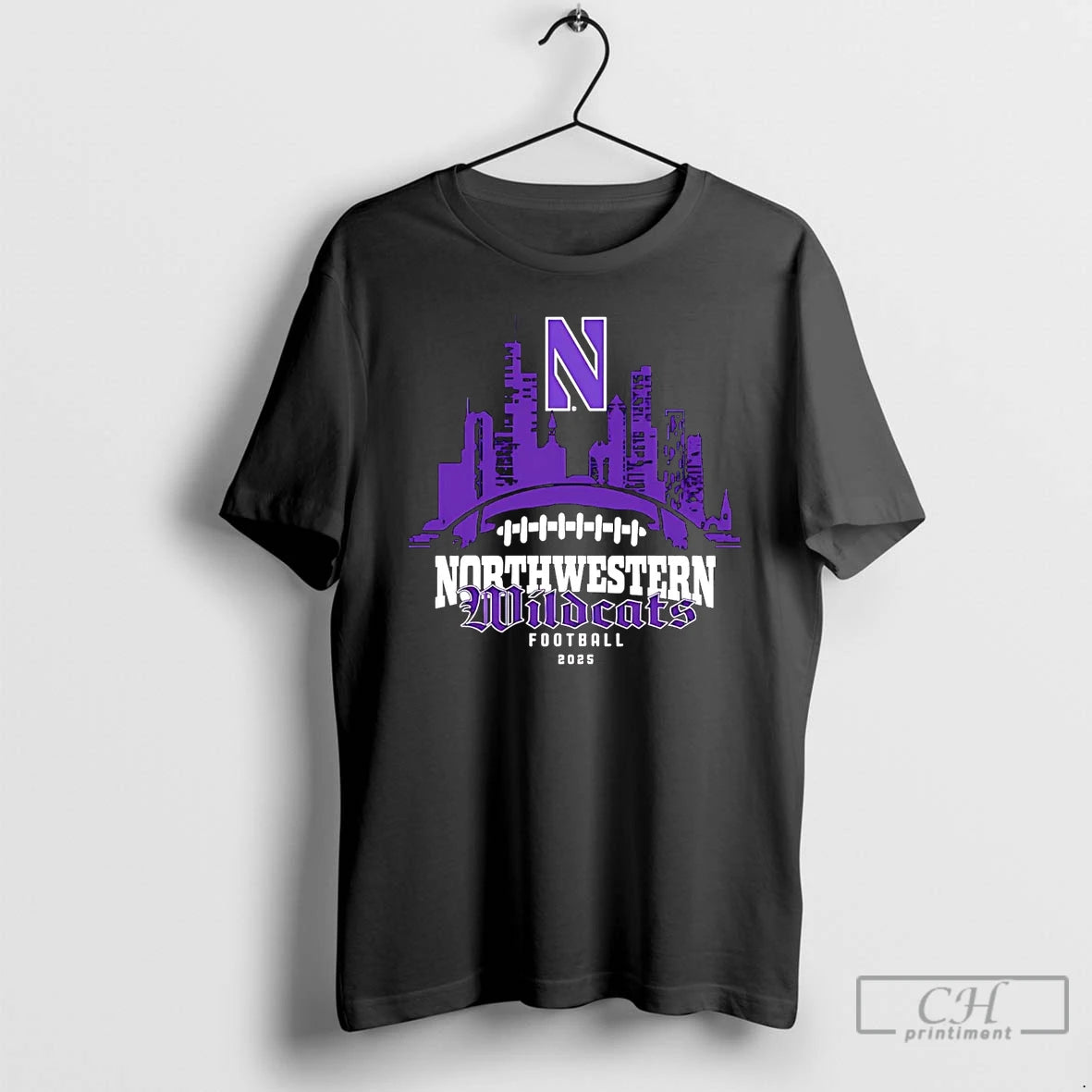 Classic Northwestern Wildcats Football 2025 Skyline T Shirts Hoodie Sweatshirt | PurePodTees.com