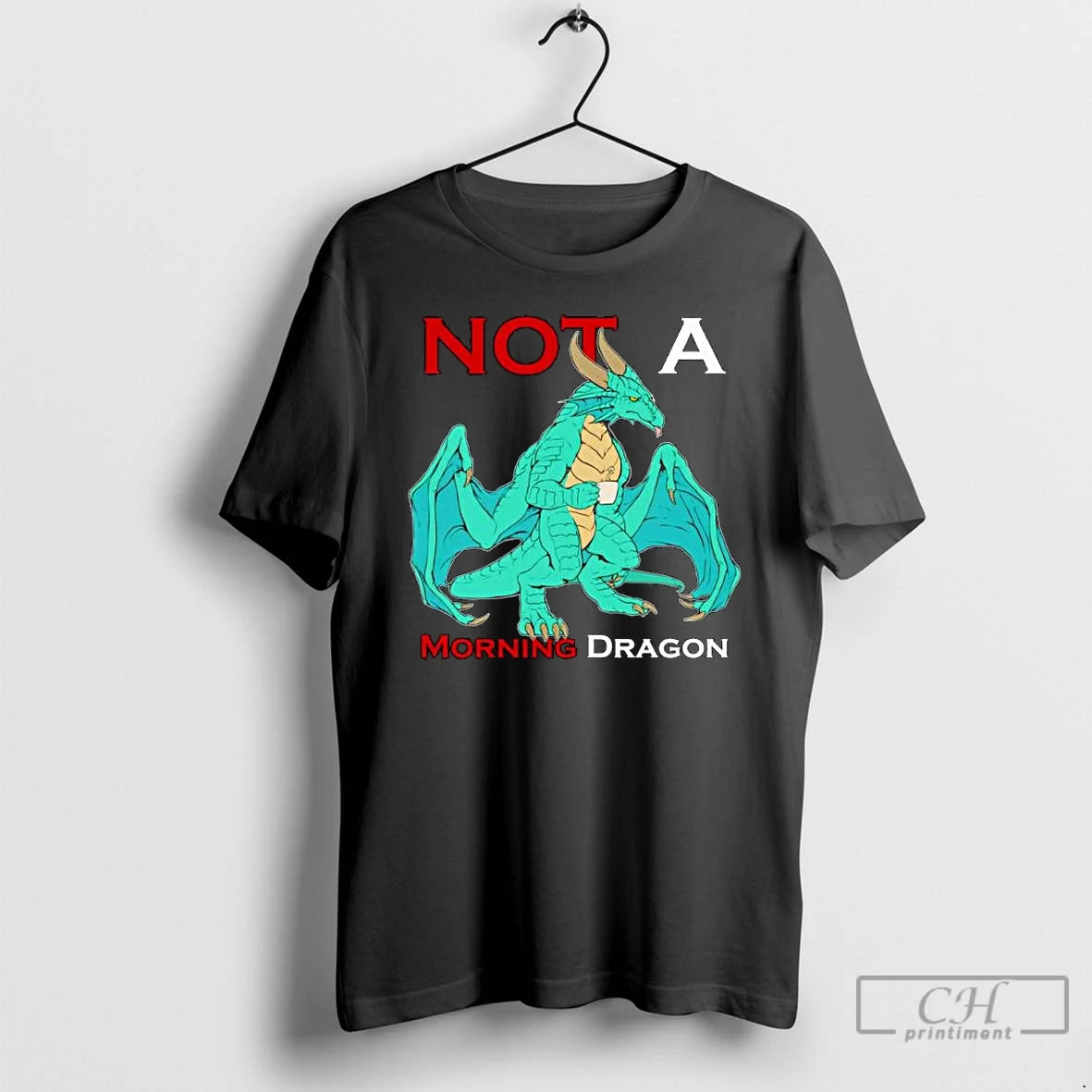 Classic Not A Morning Dragon Ornaments T Shirts Hoodie Sweatshirt | PurePodTees.com