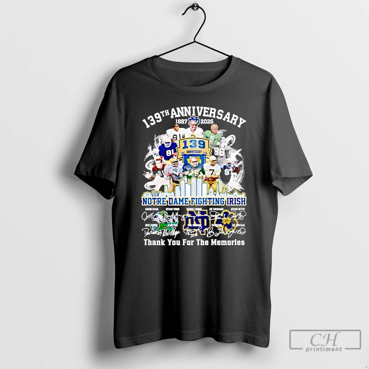 Classic Notre Dame Fighting Irish 139th Anniversary 1887 2026 Thank You For The Memories Shirt Hoodie Sweatshirt