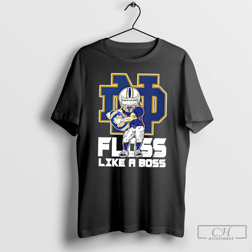 Classic Notre Dame Fighting Irish Football Floss Like A Boss T Shirts Hoodie Sweatshirt | PurePodTees.com