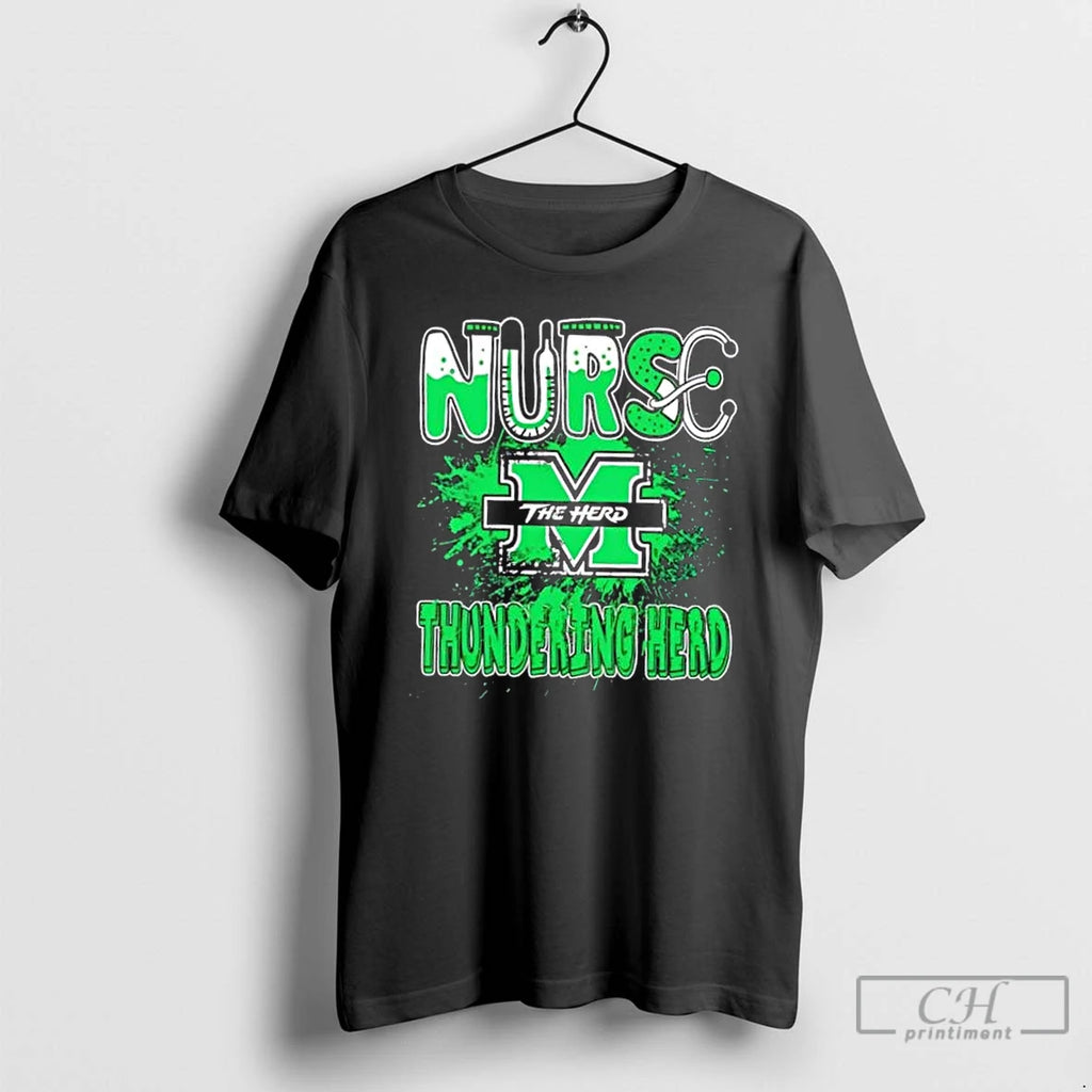Classic Nurse X Marshall Thundering Herd Football T Shirts Hoodie Sweatshirt | PurePodTees.com