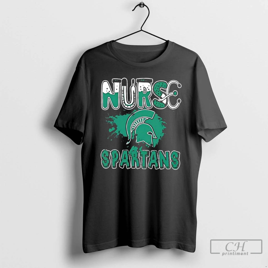 Classic Nurse X Michigan State Spartans Football T Shirts Hoodie Sweatshirt | PurePodTees.com