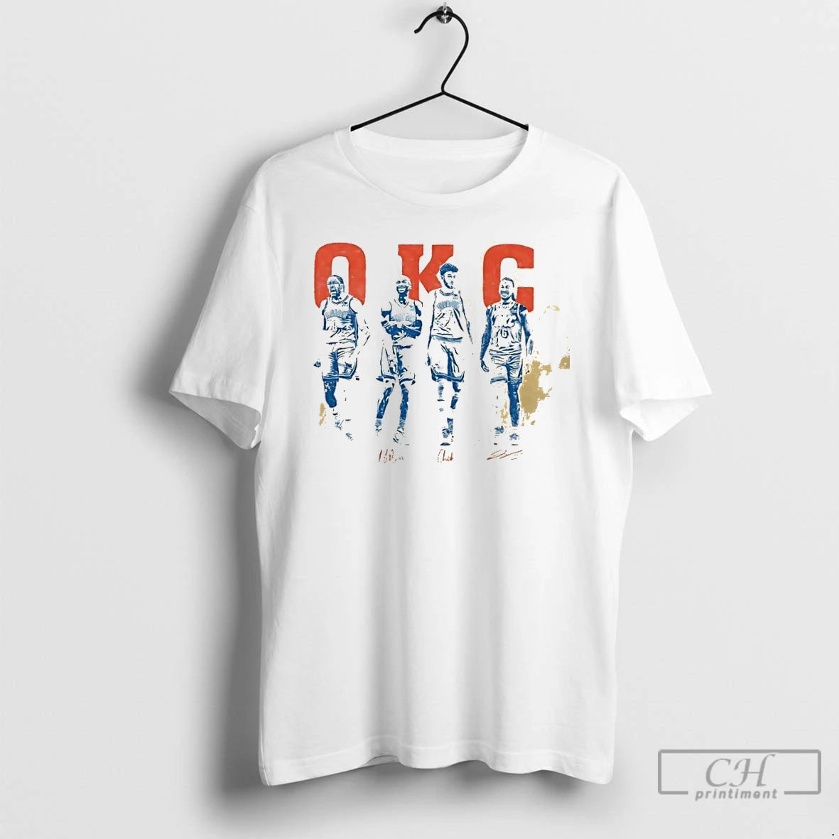 Classic Okc Oklahoma City Thunder Basketball Players Signatures