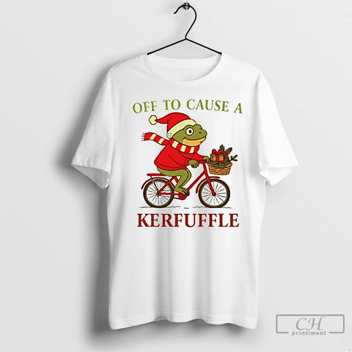 Classic Off To Cause A Kerfuffle Frog Christmas Ornaments Shirt Hoodie Sweatshirt | PurePodTees.com