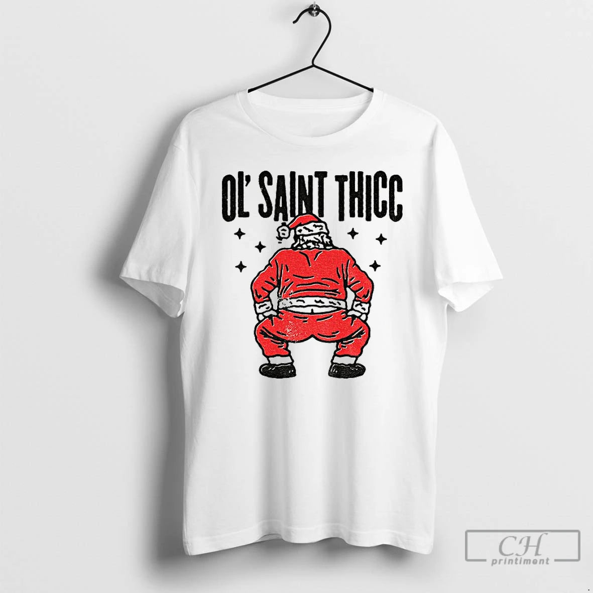Classic Ol Saint Thicc Slutty Twerkin Santa Claus Funny Christmas Shirt Hoodie Sweatshirt | PurePodTees.com