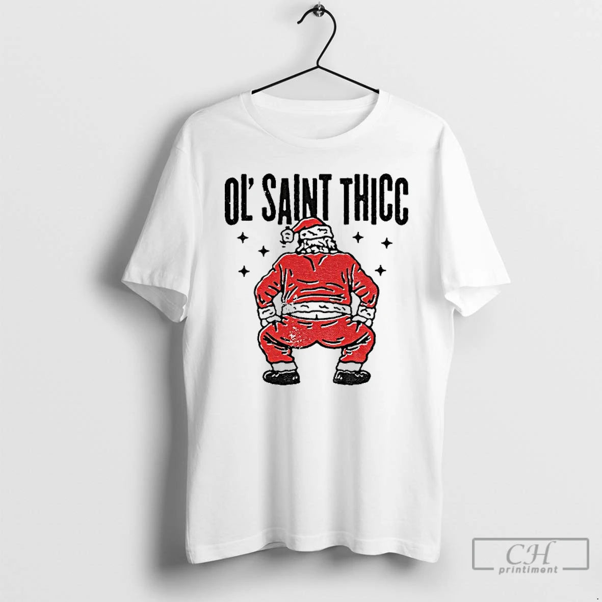Classic Ol Saint Thicc Slutty Twerkin Santa Claus Shirt Hoodie Sweatshirt | PurePodTees.com