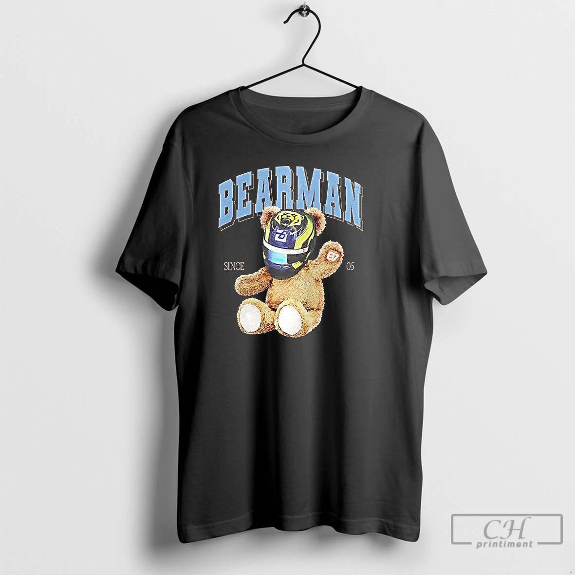 Classic Oliver Bearman F1 Teddy Bear Helmet T Shirts Hoodie Sweatshirt | PurePodTees.com