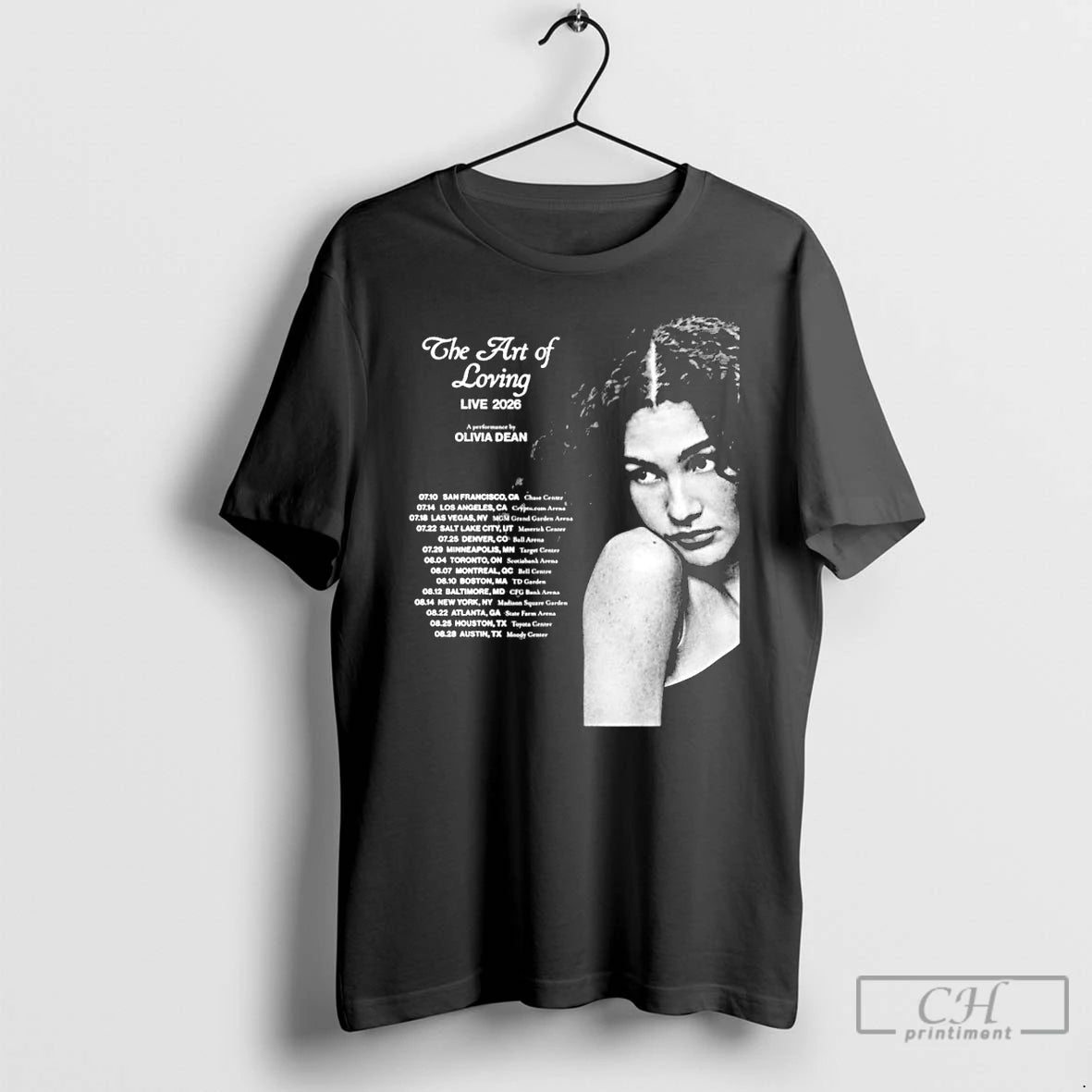 Classic Olivia Dean The Art Of Loving Tour 2026 Shirt Hoodie Sweatshirt | PurePodTees.com