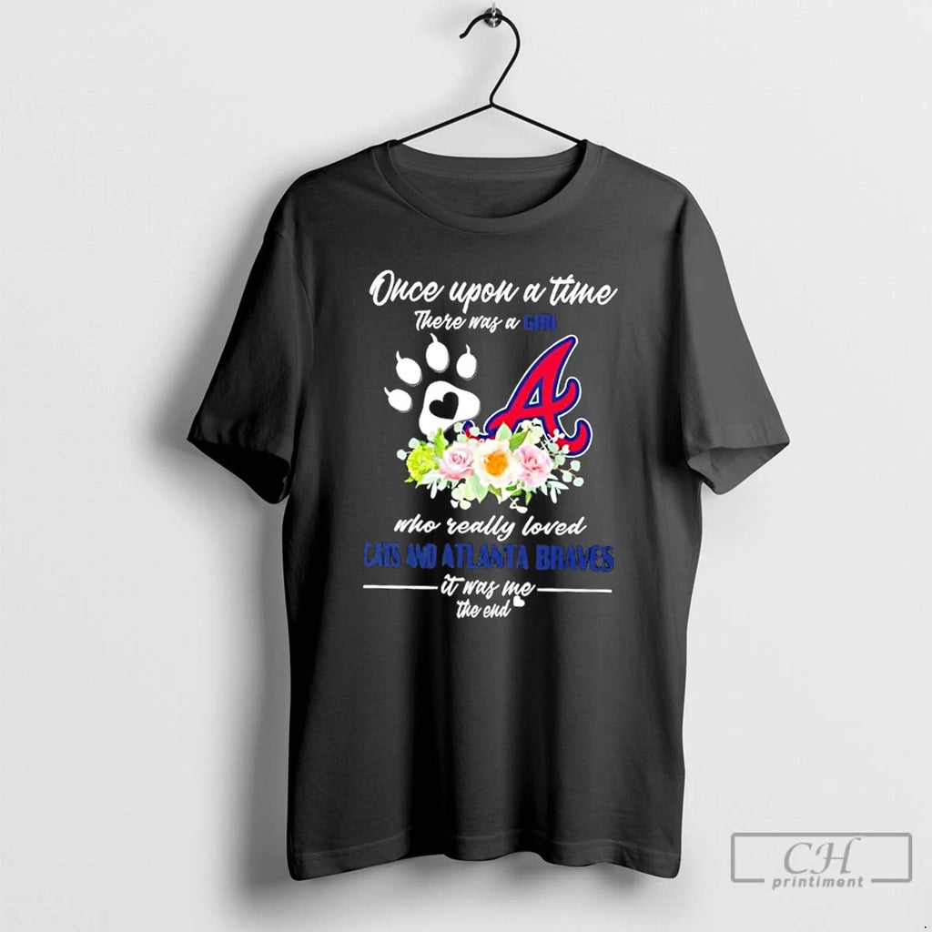 Classic Once Upon A Time There Was A Girl Who Really Loved Cats And Atlanta Shirt Hoodie Sweatshirt | PurePodTees.com