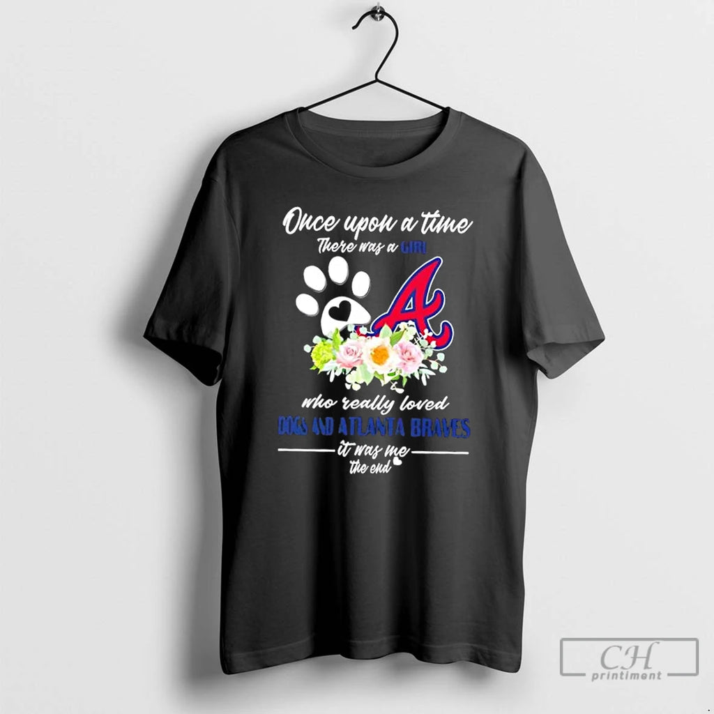 Classic Once Upon A Time There Was A Girl Who Really Loved Dogs And Atlanta Shirt Hoodie Sweatshirt | PurePodTees.com