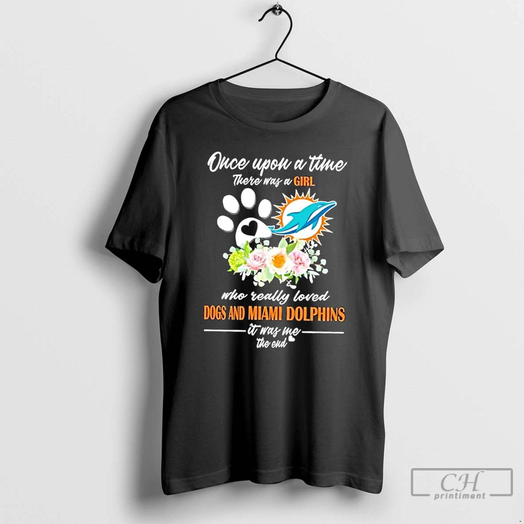 Classic Once Upon A Time There Was A Girl Who Really Loved Dogs And Miami Shirt Hoodie Sweatshirt | PurePodTees.com