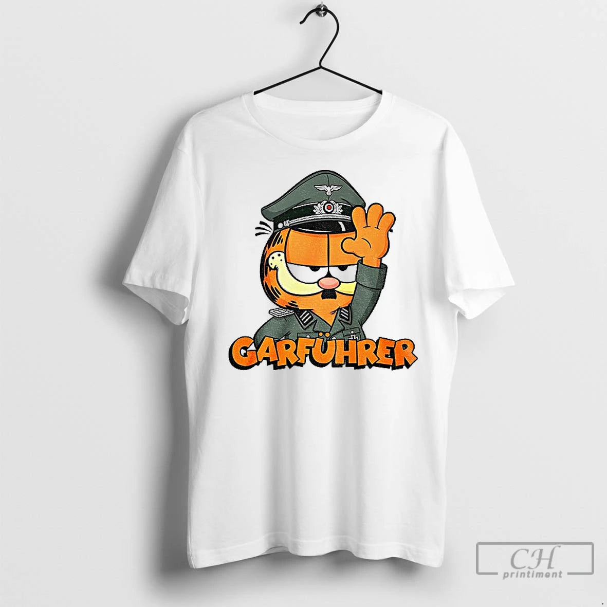 Classic Orange Cat Police Garfuhrer Funny Meme Shirt Hoodie Sweatshirt | PurePodTees.com
