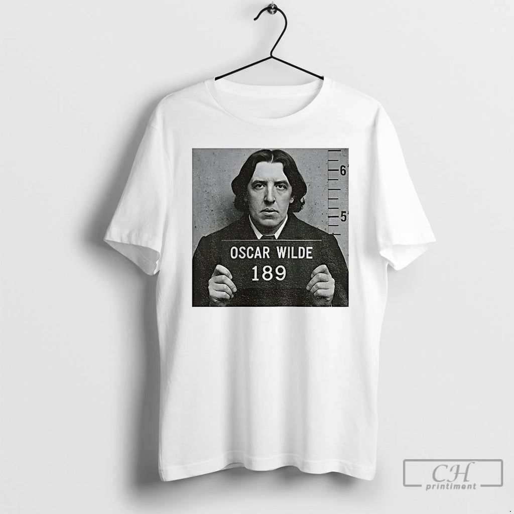 Classic Oscar Wilde 189 Mugshot Funny Literary Meme T Shirts Hoodie Sweatshirt | PurePodTees.com