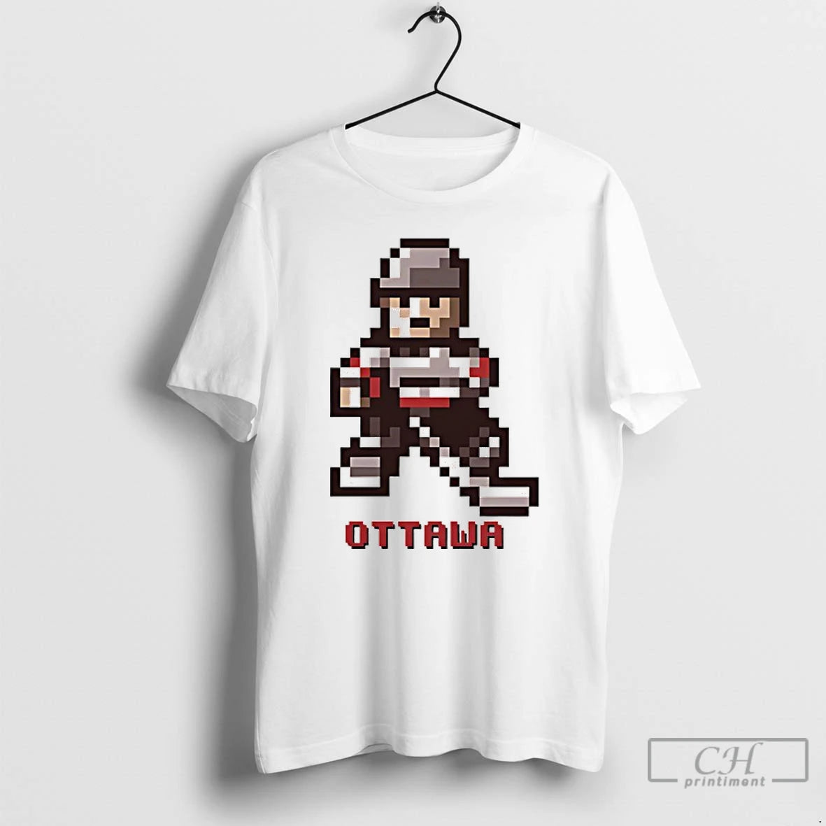 Classic Ottawa Senators Hockey 8 Bit Retro Baller T Shirts Hoodie Sweatshirt | PurePodTees.com