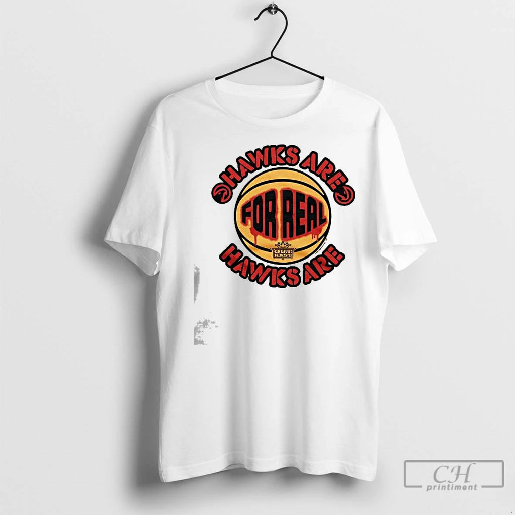 Classic Outkast X Atlanta Hawks Hawks Are For Real 2025 Shirt Hoodie Sweatshirt | PurePodTees.com
