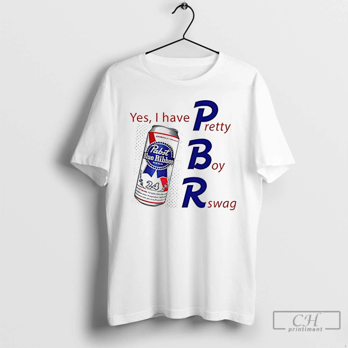 Classic Pabst Blue Ribbon Yes I Have Pretty Boy Swag Beer Shirt Hoodie Sweatshirt | PurePodTees.com