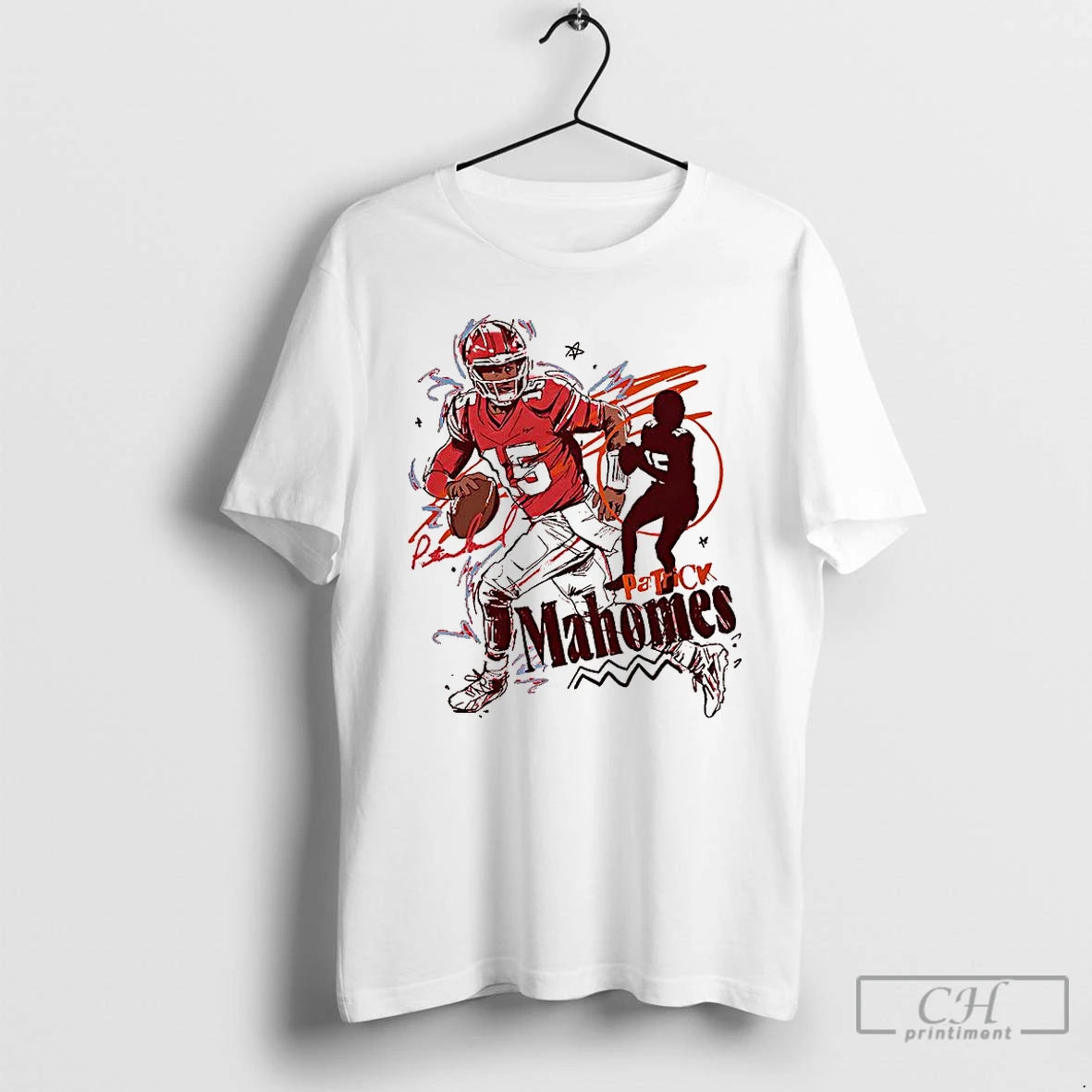 Classic Patrick Mahomes Kansas City Chiefs Football Scribble Signature Shirt Hoodie Sweatshirt | PurePodTees.com