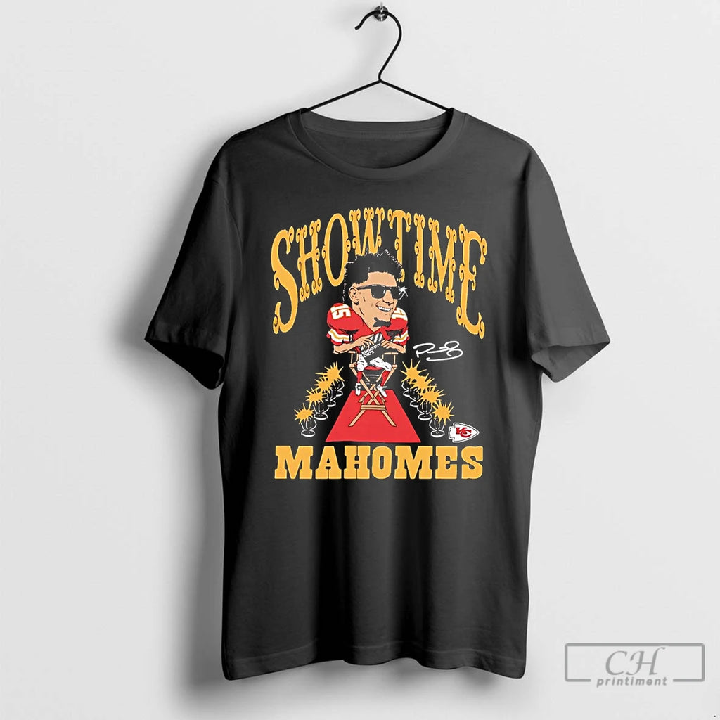 Classic Patrick Mahomes Caricature Showtime Chiefs T Shirts