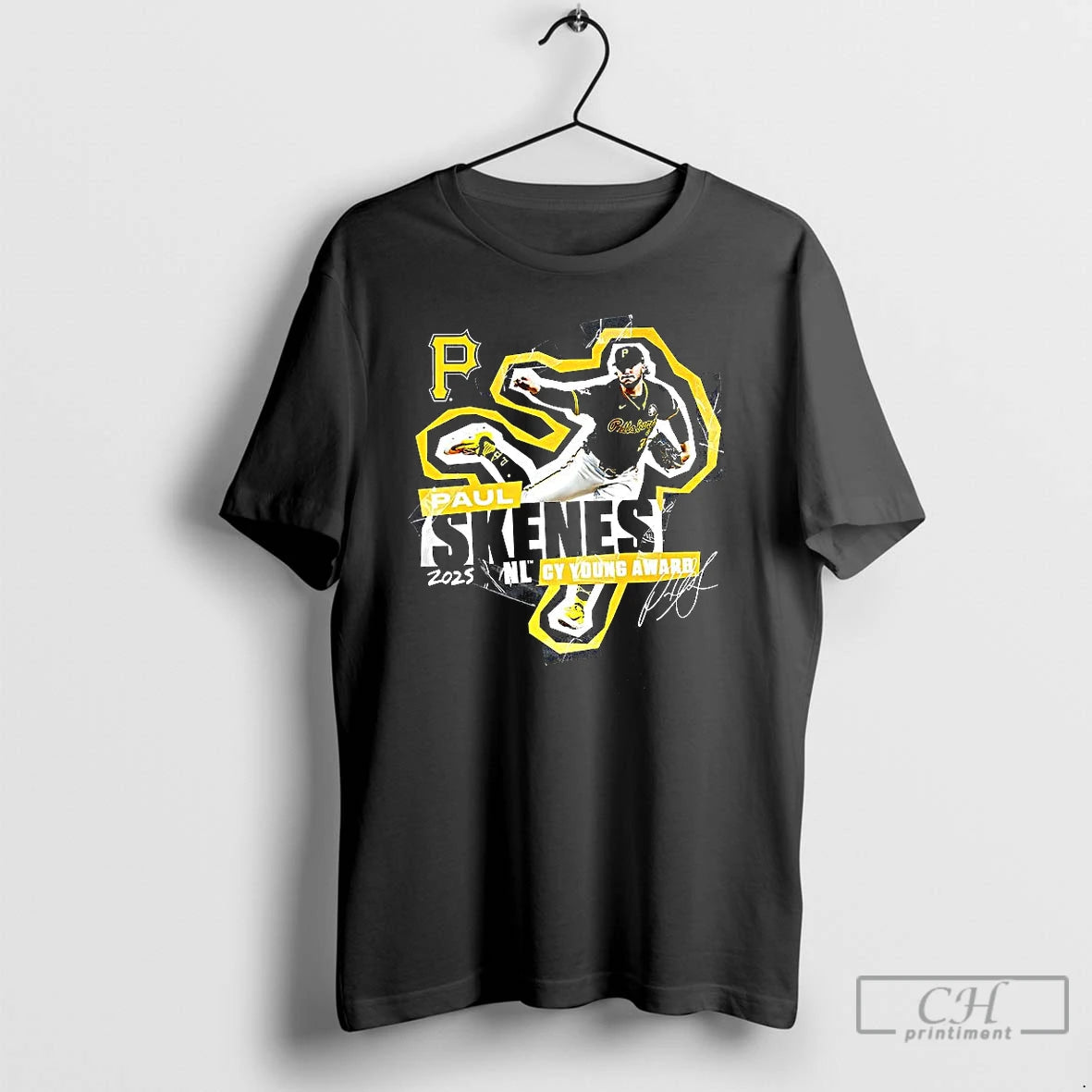 Classic Paul Skenes Pittsburgh Pirates 2025 National League Cy Young Award Winner Signature T Shirts Hoodie Sweatshirt