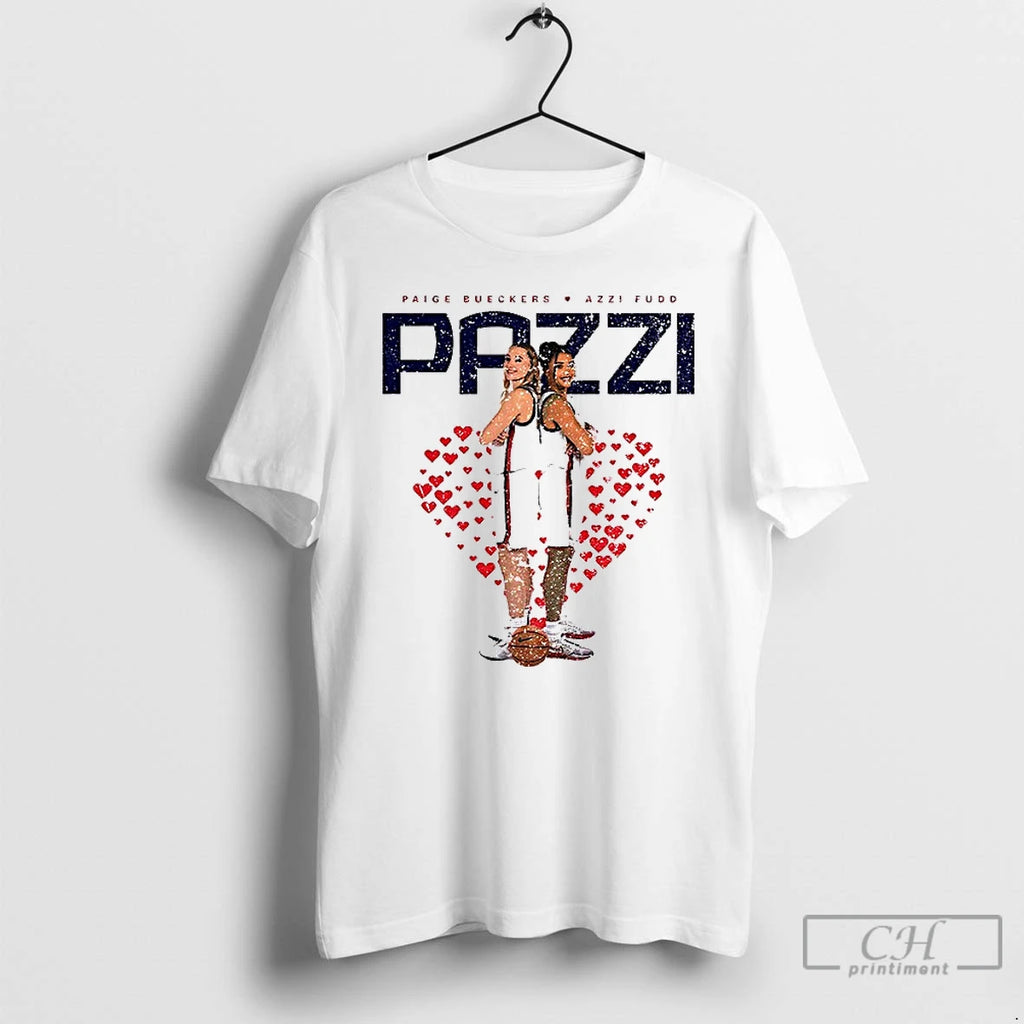 Classic Pazzi Paige Bueckers X Azzi Fudd Mini Hearts Wnba T Shirts Hoodie Sweatshirt | PurePodTees.com