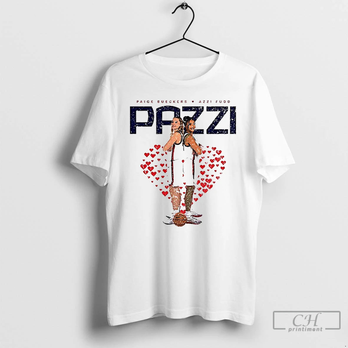 Classic Pazzi Paige Bueckers X Azzi Fudd Mini Hearts Wnba T Shirts Hoodie Sweatshirt | PurePodTees.com